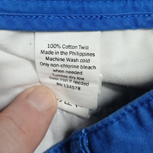 Vineyard Vines Chino Shorts Men's 34 Blue Cotton Classic Casual - Picture 6 of 8